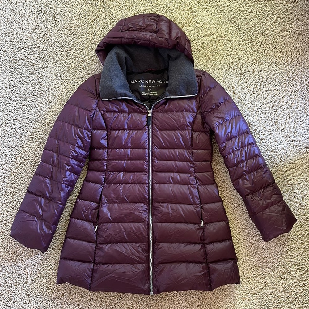 Marc New York Eggplant Puffer Coat
